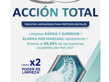 Tabletas Limpiadoras para Prótesis Dentales Corega Acción Total, Uso Diario, 36 Tabletas Embalaje Deteriorado (Cad: 31 12 2025) Hot on Sale