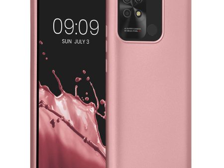 Funda kwmobile Compatible con Xiaomi Redmi 10C - Carcasa TPU y Silicona Ultrafino - Protección Antigolpes - Oro Rosa Metalizado Embalaje Deteriorado Online Hot Sale