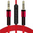 1.2m 3.5mm to 3.5mm Male to Male Stereo Audio Aux Cable Headphone Cord with Press Key Volume Control Mic Hot on Sale