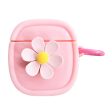 Silicone Case for Apple AirPods with Charging Case (2016)   (2019)   AirPods with Wireless Charging Case (2019) Flower Pattern Cover with Buckle Fashion