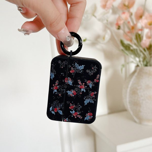 For Apple AirPods Pro   Pro 2 Flower Pattern Earphone Case Leather+TPU Earbud Cover with Ring Buckle Discount