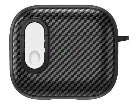 For Apple AirPods 3 TPU+PC Headset Case Buckle Design Carbon Fiber Cover with Anti Lost Hook For Cheap